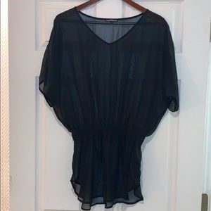 Express Sheer Black Top (size M)